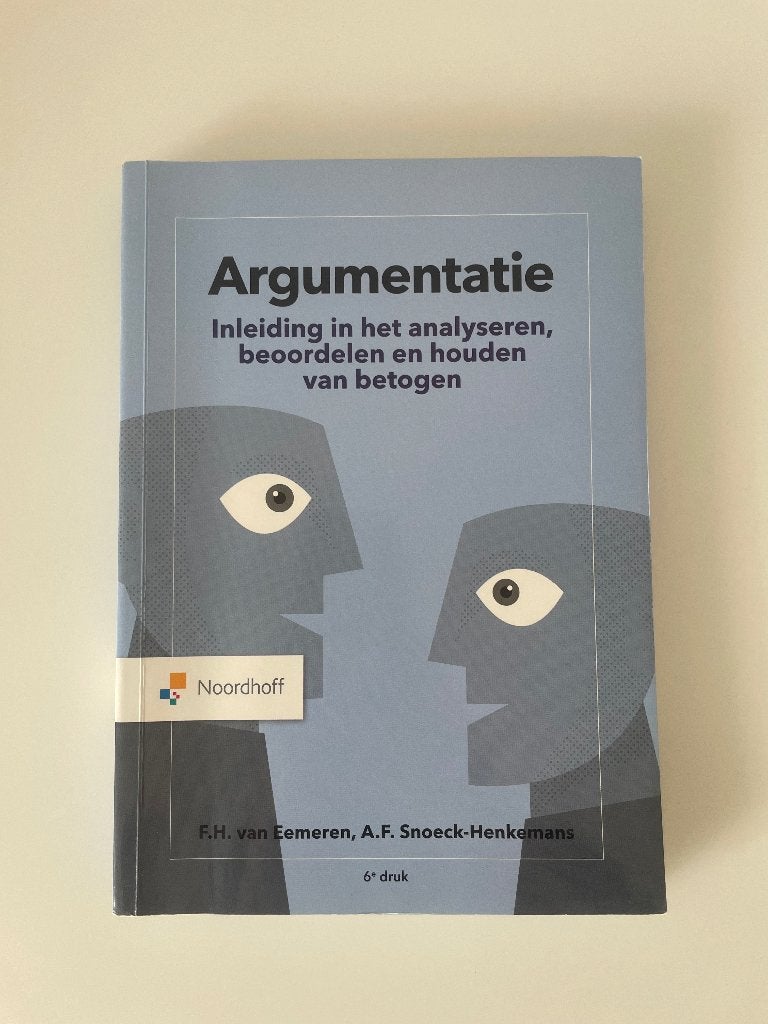 Argumentatie - F.H. van Eemeren, A.F. Snoeck-Henkemans, Verzenden, F.H. van Eemeren, A.F. Snoeck-Henkemans, Gamma, WO