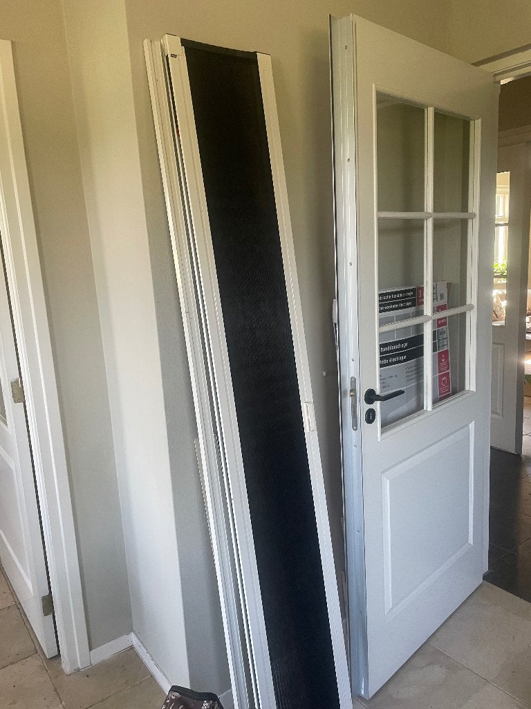TE KOOP: Nette hordeur plissé Luxaflex, Ophalen, Schuifdeur, Hordeur, Zo goed als nieuw