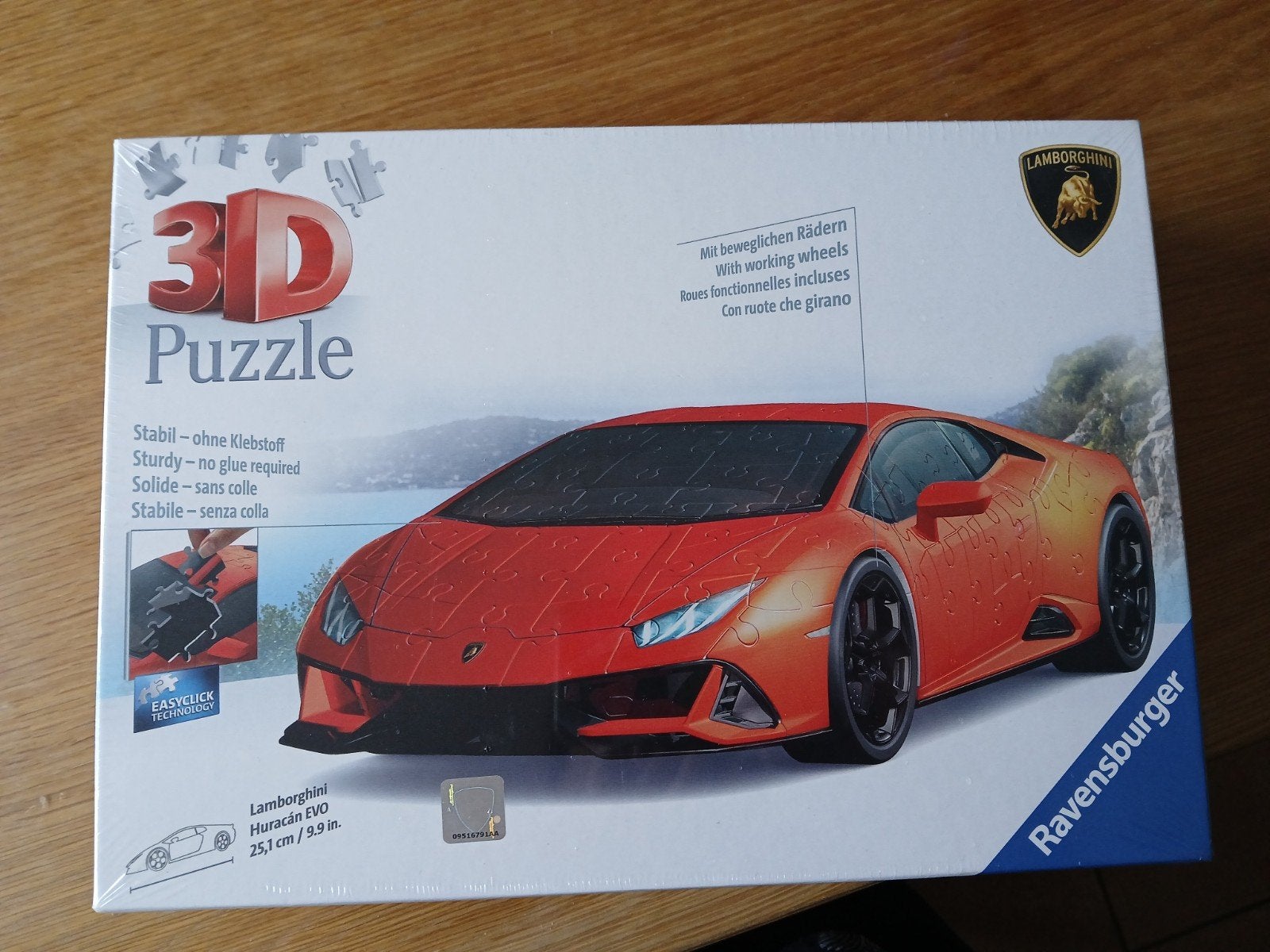 Ravensburger 3D Puzzle Lamborghini Huracan EVO, Ophalen of Verzenden, Minder dan 500 stukjes, Nieuw, Rubik's of 3D-puzzel