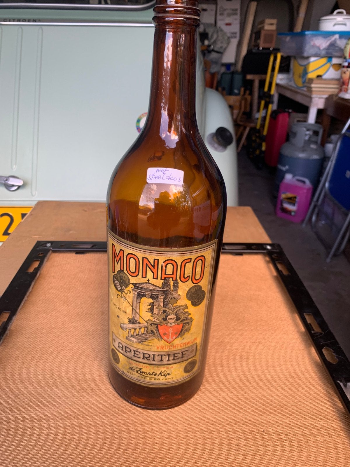 Jaren 1970/1980 fles met werkende speeldoos, Ophalen of Verzenden