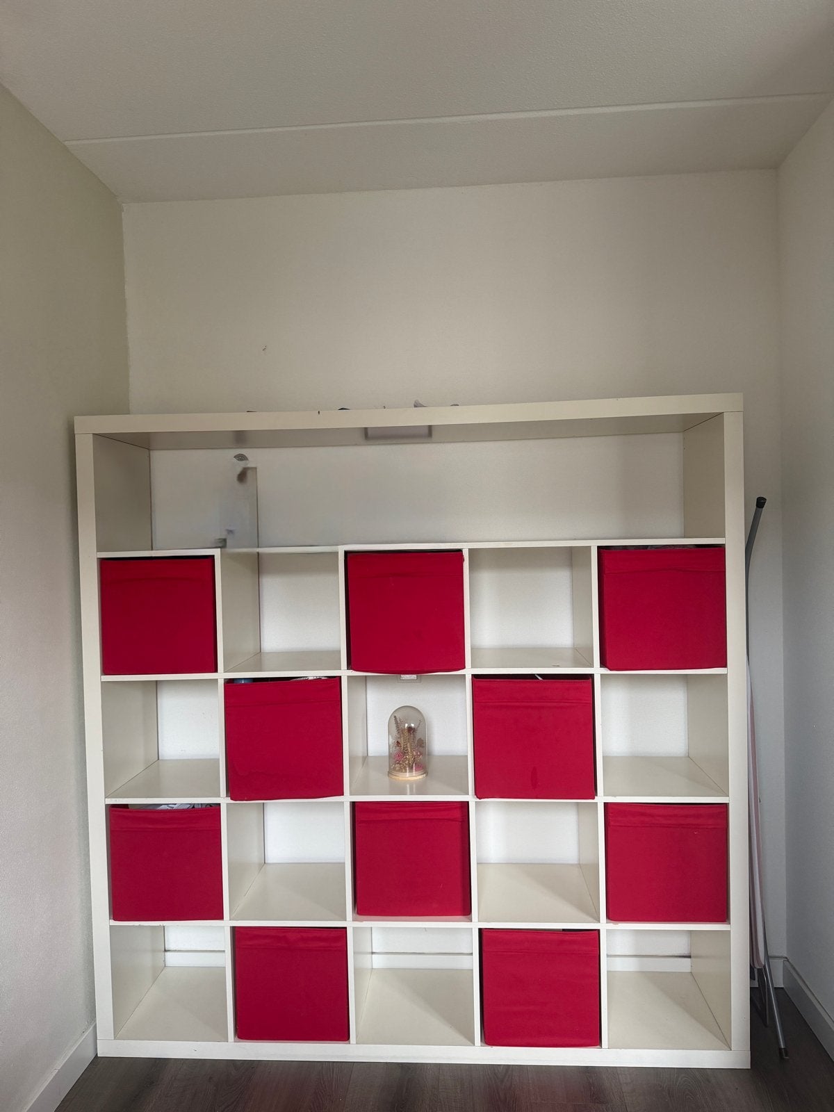 IKEA Kallax Kast met 16 vakken - Wit (excl. bakken), Ophalen, Met plank(en), 100 tot 150 cm, Zo goed als nieuw