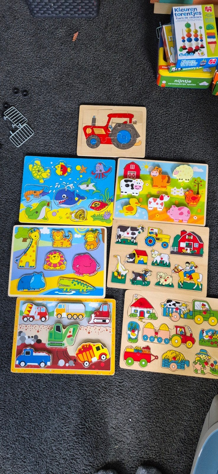 Houten Insteekpuzzels voor Kinderen - Diverse Thema's, 2 tot 4 jaar, Gebruikt, Ophalen of Verzenden, Van hout