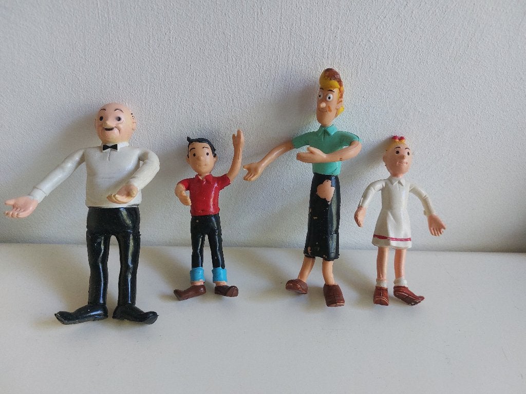 Suske Wiske buigpoppen 1985  Scriptoria N.V. / Brabo, Verzamelen, Ophalen, Suske en Wiske, Beeldje of Figuurtje