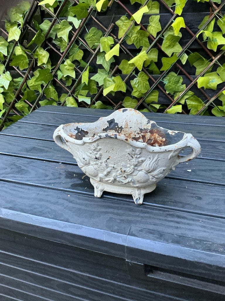 Gietijzeren jardinière, Ophalen, Gebruikt, Minder dan 30 cm, Rond