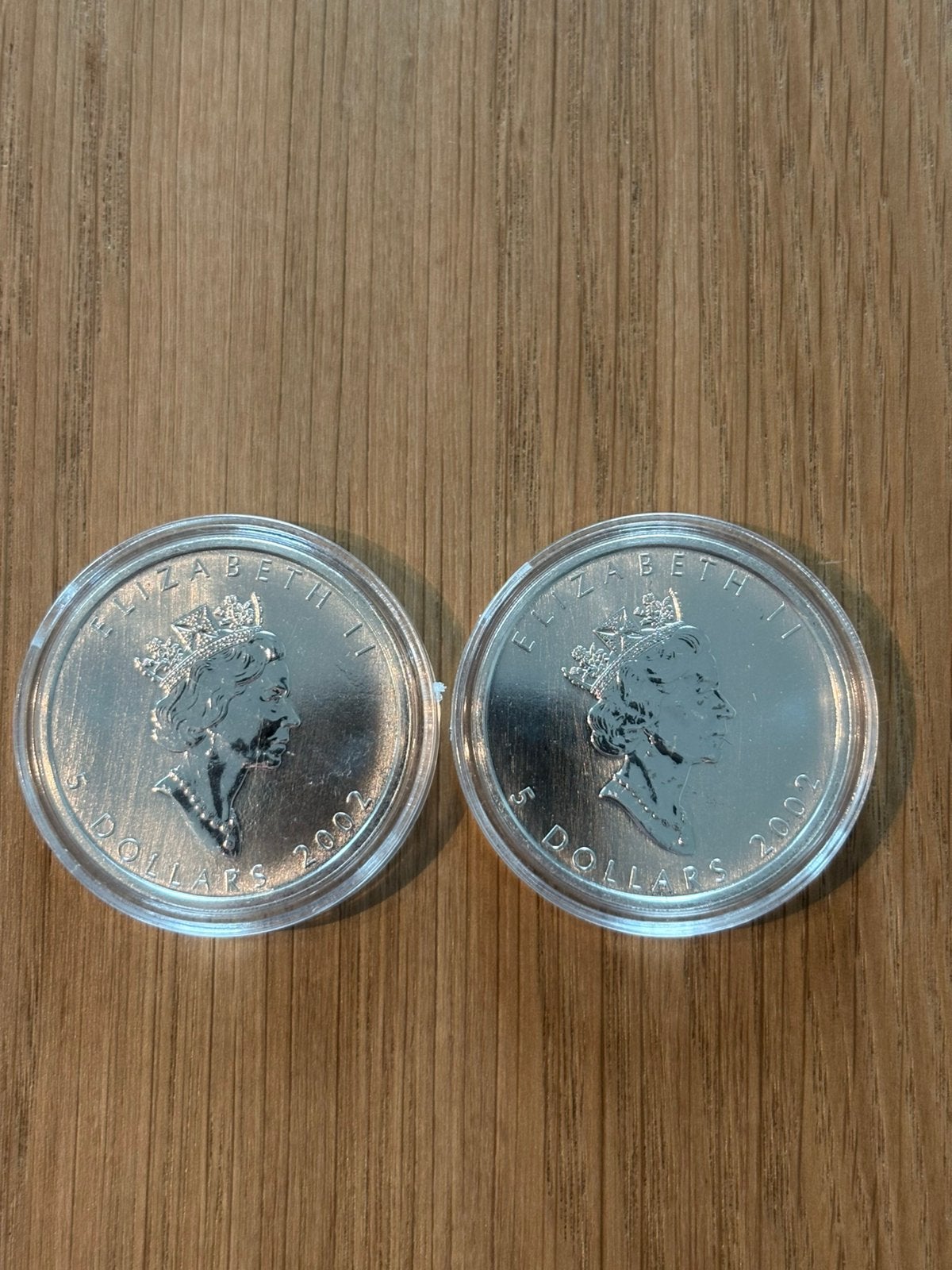 Maple leaf 2002 zilver 1 ounce in capsule, Ophalen of Verzenden, Zilver