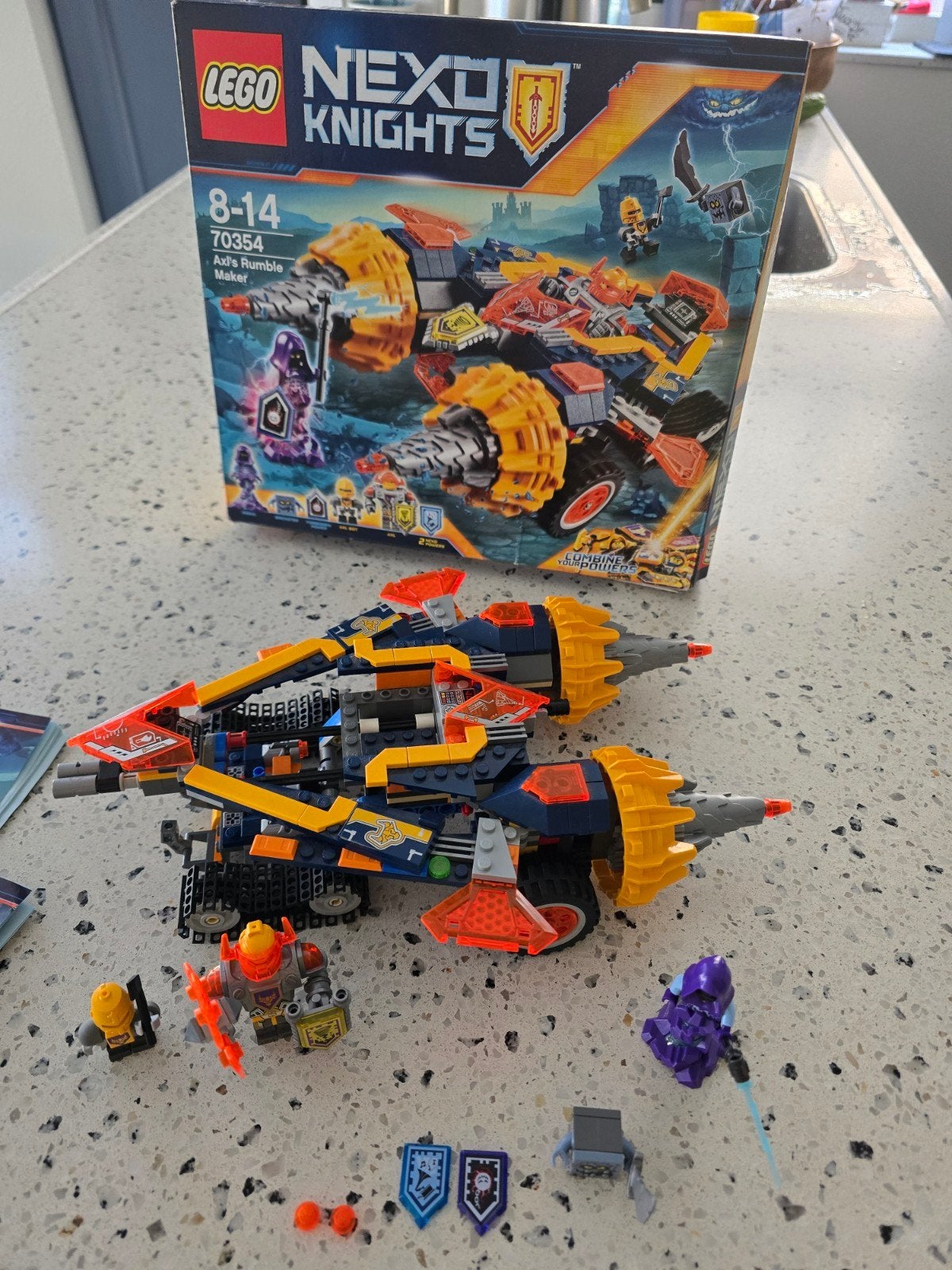 Lego Nexo Knights 70354 Axl's Rumble Maker, Inclusief instructies, Overige thema's, Lego, Ophalen of Verzenden