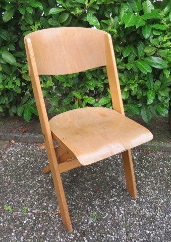 Vintage houten klapstoel, Antiek en Kunst, Ophalen of Verzenden