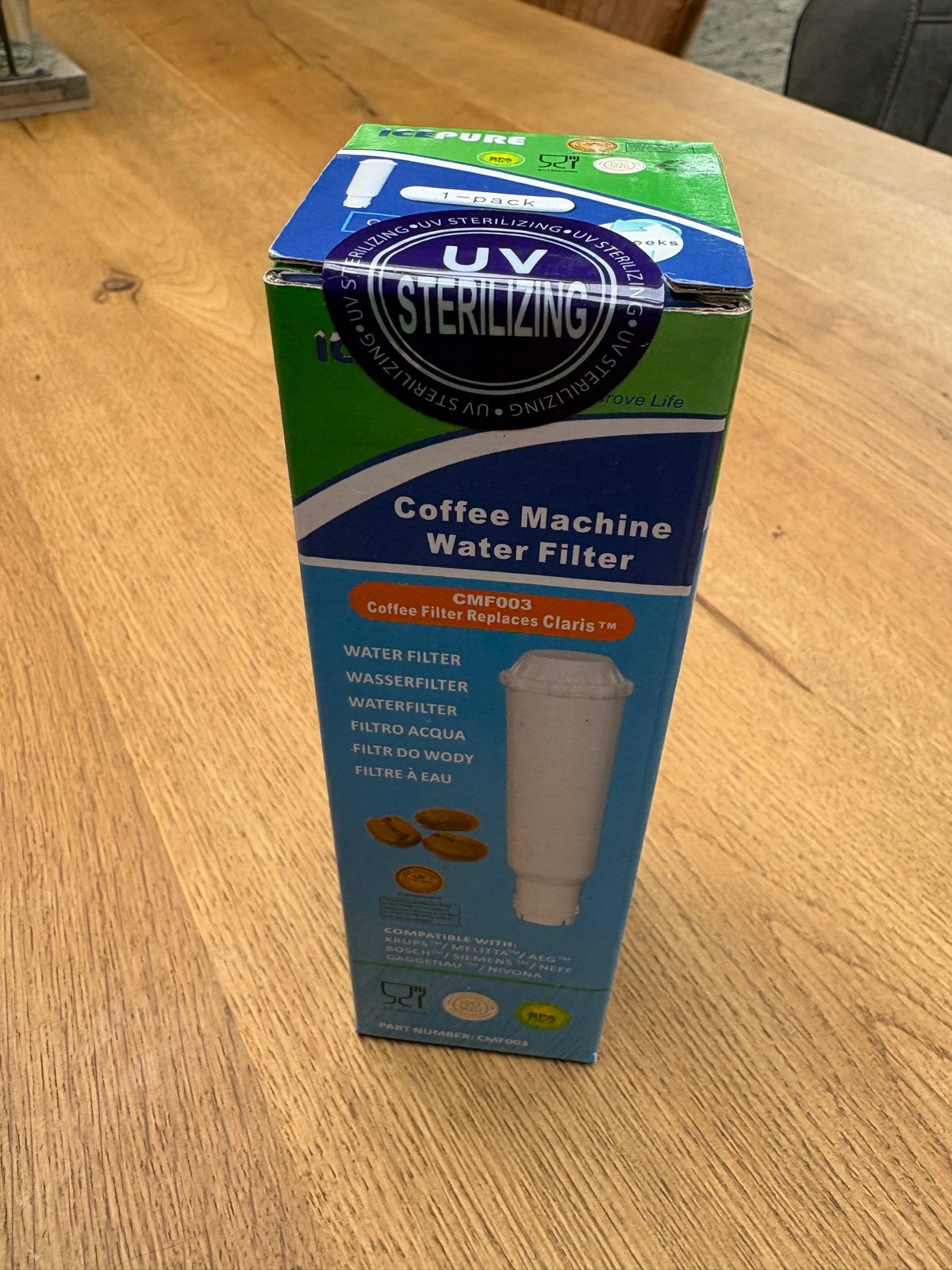 IcePure CMF003 Koffiemachine Waterfilter UV Sterilisatie, Witgoed en Apparatuur, Ophalen of Verzenden, Nieuw