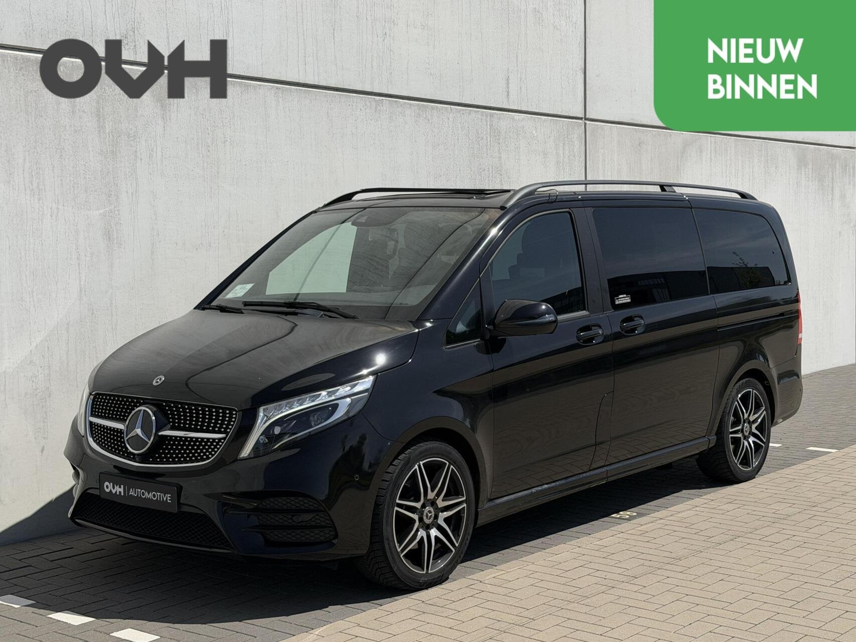 Mercedes V-klasse 300d Lang Avantgarde | Burmester | Stoelve, Auto's, Mercedes-Benz, Automaat, Gebruikt, Zwart, Leder