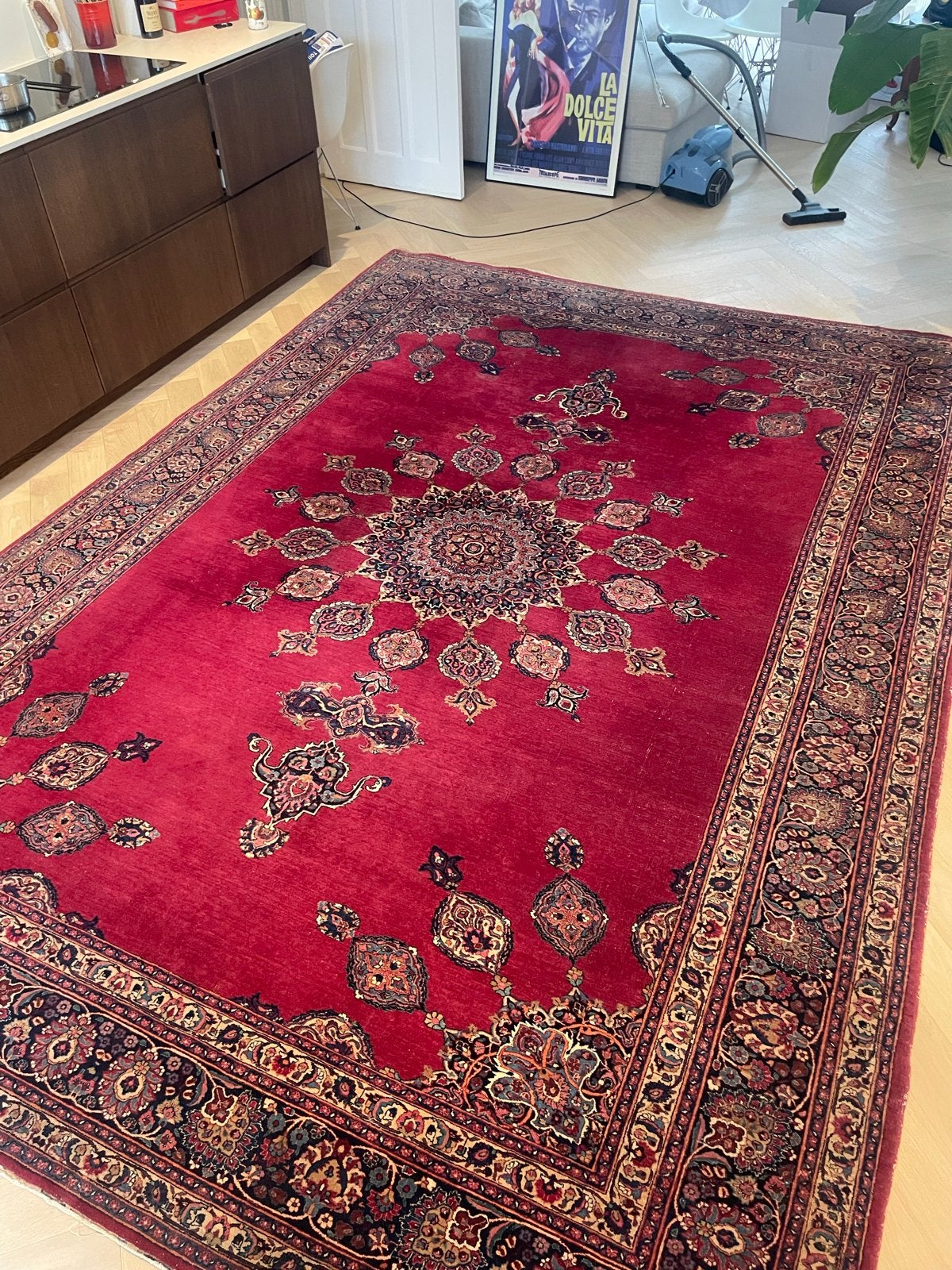 Handgeknoopt Perzisch tapijt Mashad - 3.67m x 2.57m, Huis en Inrichting, Stoffering | Tapijten en Kleden, Ophalen, Mashad, 200 cm of meer