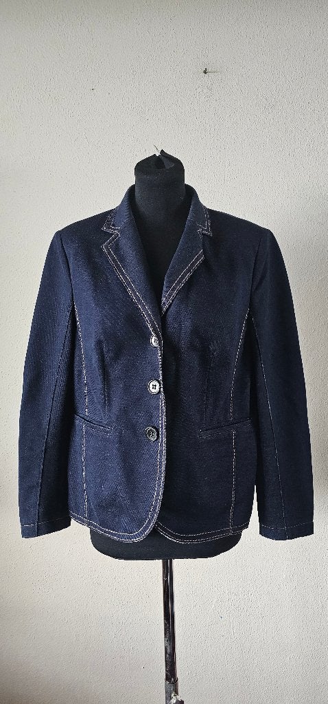Luisa Cerano spijkerjasje/colbert maat 44 (15225), Blauw, Ophalen of Verzenden, Zo goed als nieuw, Luisa Cerano