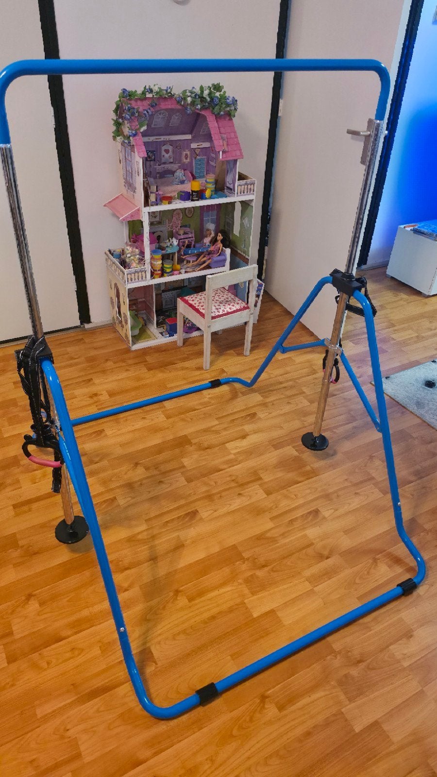 turnrek blauw, Kindermaat 122 t/m 140, Ophalen, Zo goed als nieuw, Materiaal