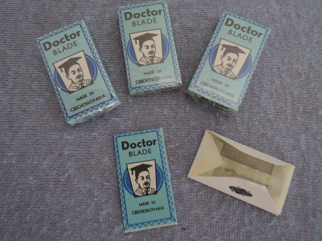 Drie ouderwetse doosjes met scheermesjes, Ophalen of Verzenden, Nieuw, Gehele gezicht, Verzorging