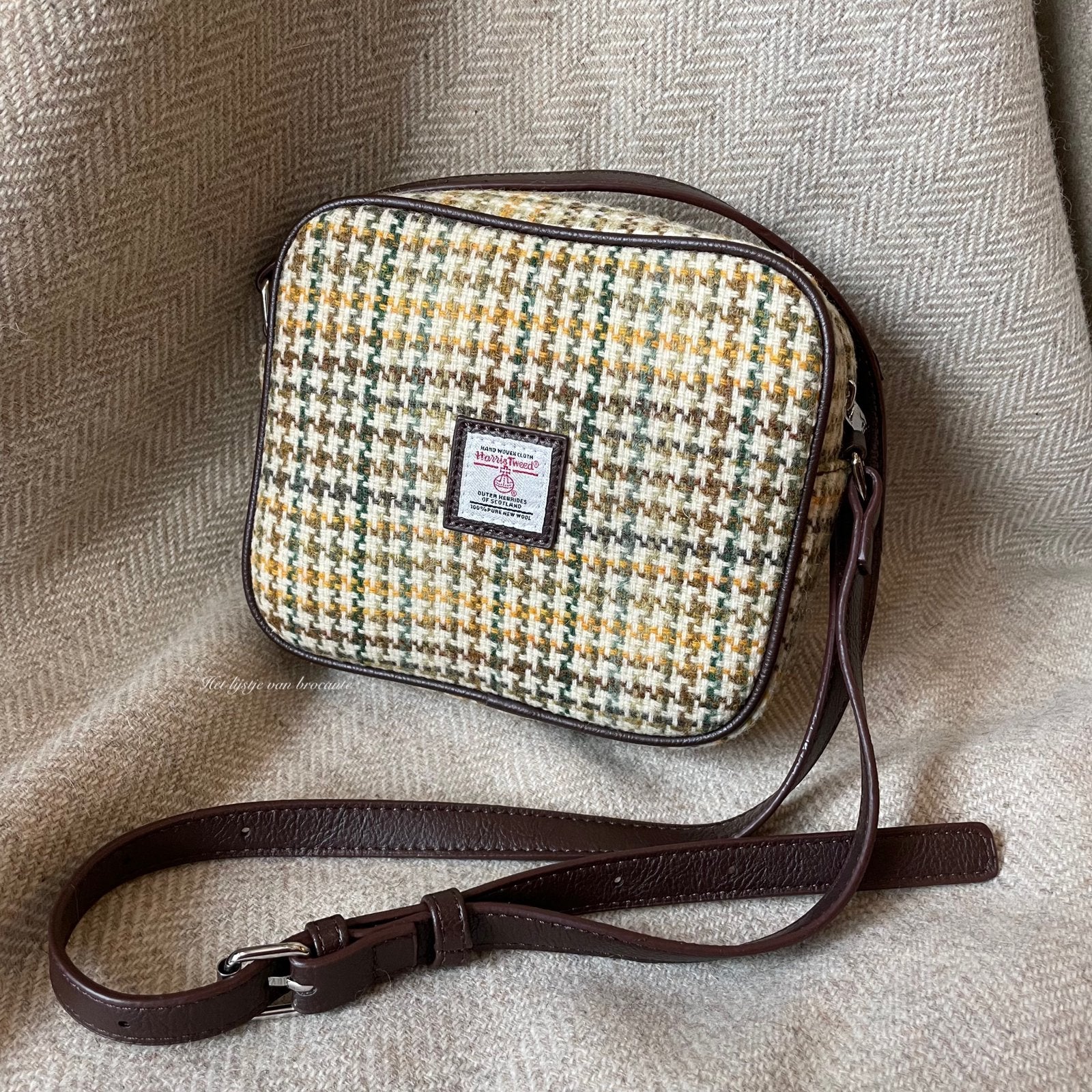 Schots Harris Tweed Cross-over bag/tasje Pied-de-poule, Westdijk 41 3241 GT Middelharnis, Overige kleuren, Info@lijstjevanbrocante.nl