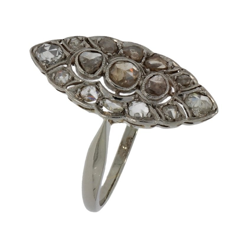Diamanten exclusieve 14k gouden ring dames briljant prinses, Sieraden, Tassen en Uiterlijk, Ringen, 18 tot 19, Voordeelsieraden