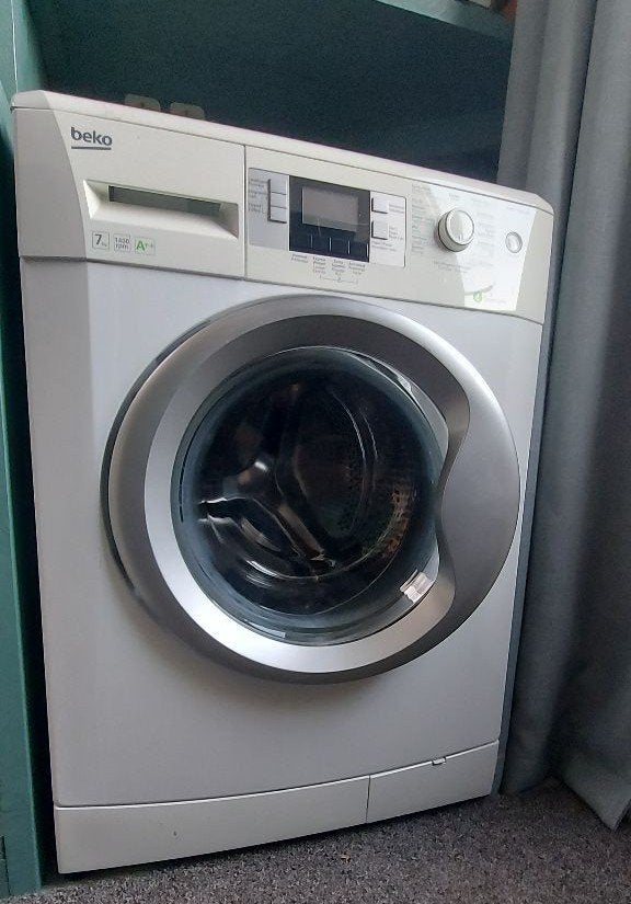 Wasmachine BEKO 7kg, Ophalen, Gebruikt, 85 tot 90 cm, 1200 tot 1600 toeren