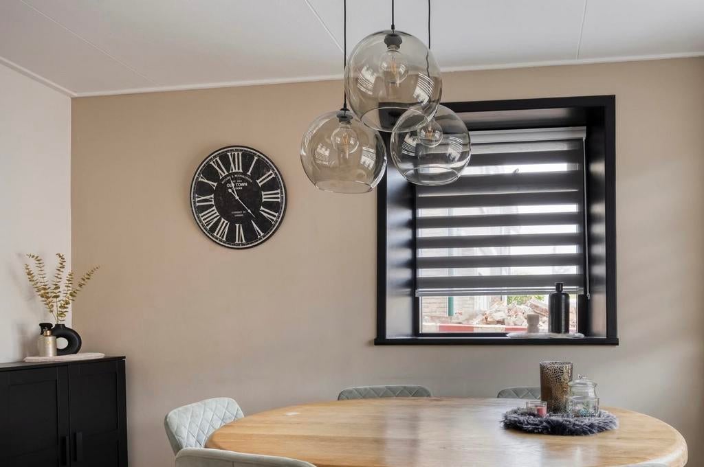 3x Jakobsbyn ronde rookkleur glazen lampenkappen met fitting, Ophalen, Zo goed als nieuw, Glas, Minder dan 50 cm