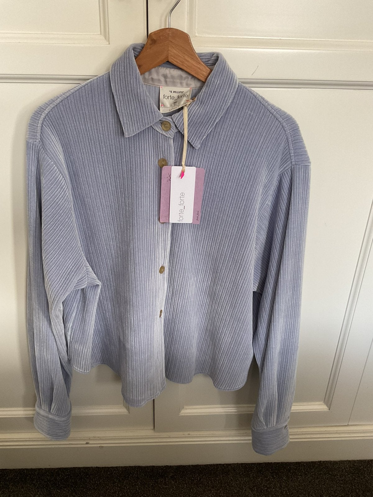 Forte Forte Lila rib blouse maat 3 (L) nieuw, Ophalen of Verzenden, Nieuw, Maat 42/44 (L), Paars