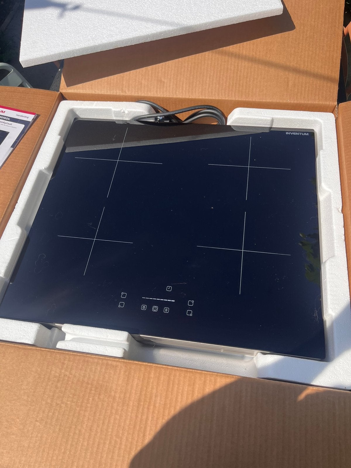 Inventum VKI6010ZIL inductie kookplaat plug en play, Zo goed als nieuw, Inductie, Vrijstaand, 4 kookzones