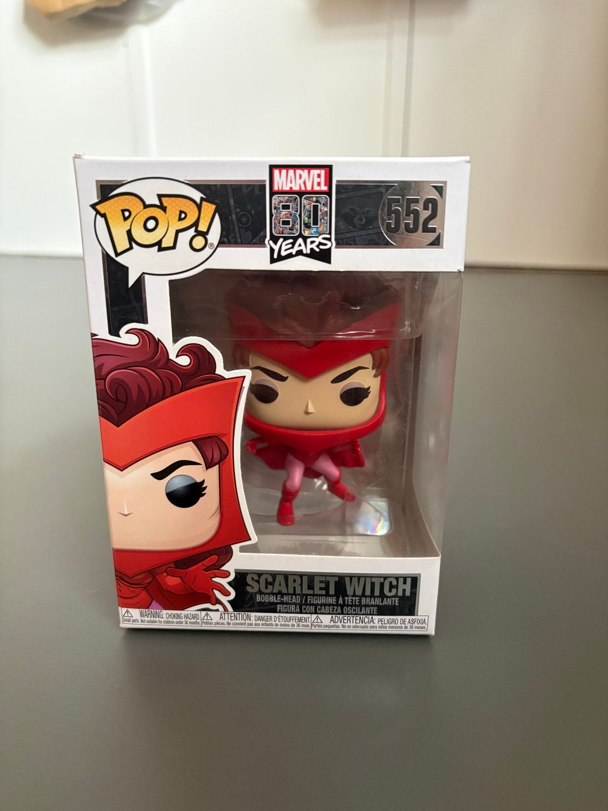 Funko Pop! Marvel Scarlet Witch #552 - 80 Years Editie, Ophalen of Verzenden, Nieuw
