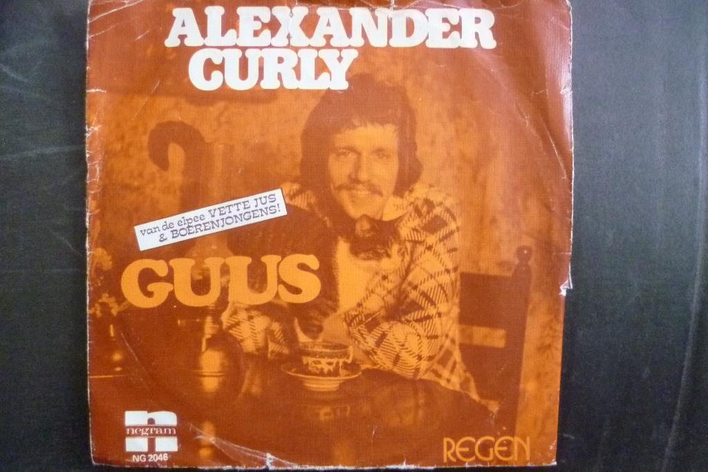 alexander curly - guus, Cd's en Dvd's, Vinyl Singles, Gebruikt, Single, Nederlandstalig, 7 inch, Ophalen of Verzenden