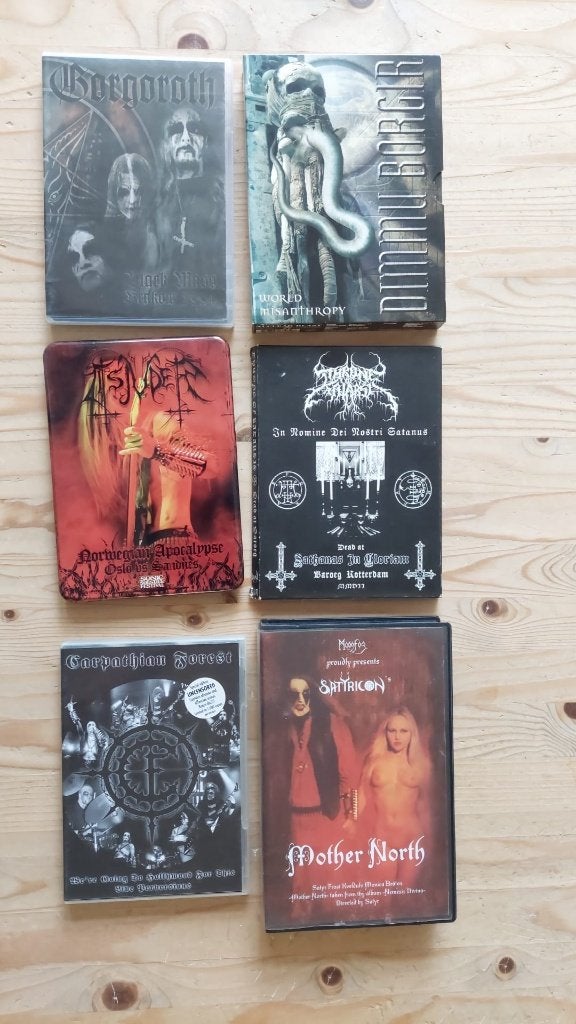 5 Black Metal DVDs and 1 VHS, Cd's en Dvd's, Vinyl | Hardrock en Metal, Verzenden, Zo goed als nieuw, Heavy metal