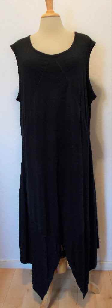 Lange zwarte maxi jurk van Hebbeding (Dutch design) XL/3, Kleding | Dames, Verzenden, Zwart, Maat 46/48 (XL) of groter, Gedragen