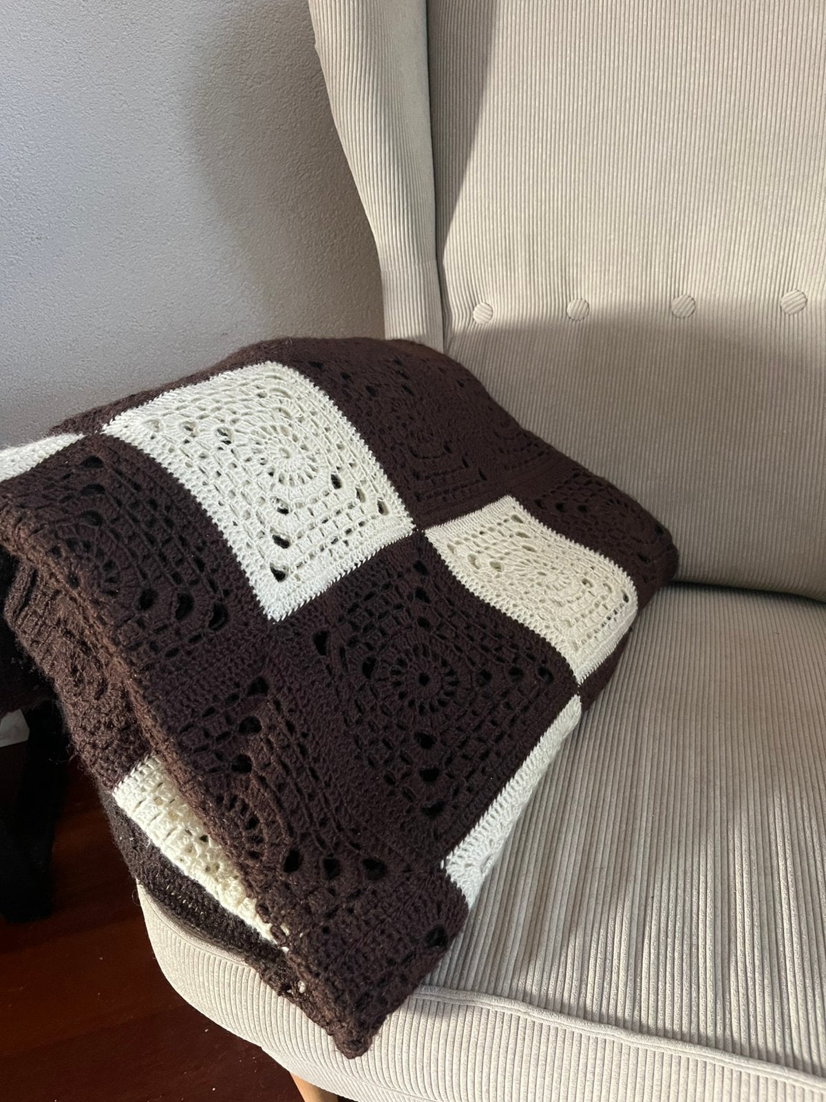 Prachtige grote vintage handgemaakte sprei, Huis en Inrichting, Woonaccessoires | Plaids en Woondekens, Ophalen of Verzenden, Zo goed als nieuw