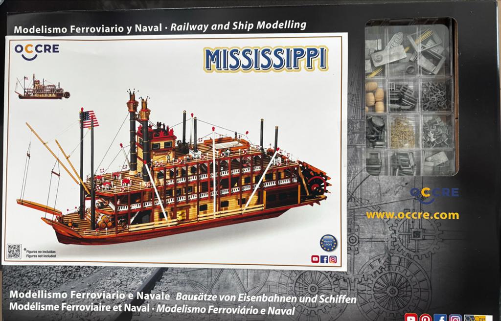OcCre NIEUW Mississippi modelbouwboot met LED verlichting, Ophalen of Verzenden, Nieuw, 1:50 tot 1:200, Overige merken