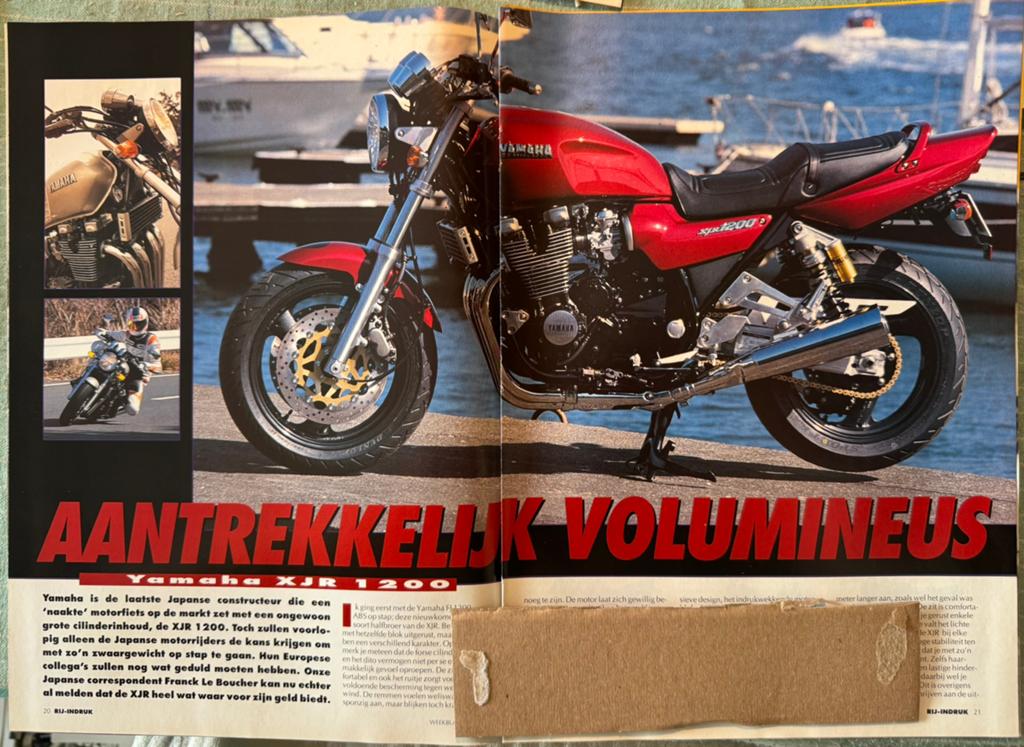 Verslag 1994 Yamaha XJR1200, Verzenden, Zo goed als nieuw, Auto's
