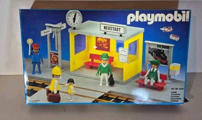 Playmobil Neustadt Treinstation 4370, Kinderen en Baby's, Speelgoed | Playmobil, Gebruikt, Gebouw, Complete set, Ophalen of Verzenden