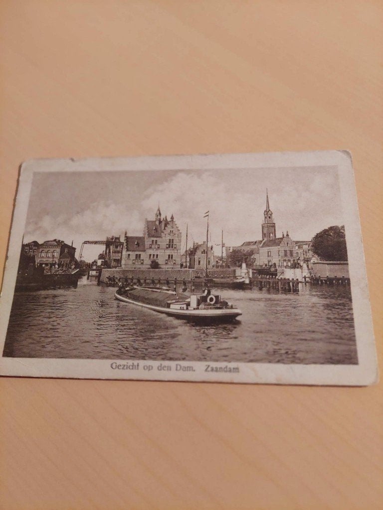 . Zaandam gezicht op dam, Ophalen of Verzenden, Voor 1920, Gelopen, Stad of Dorp
