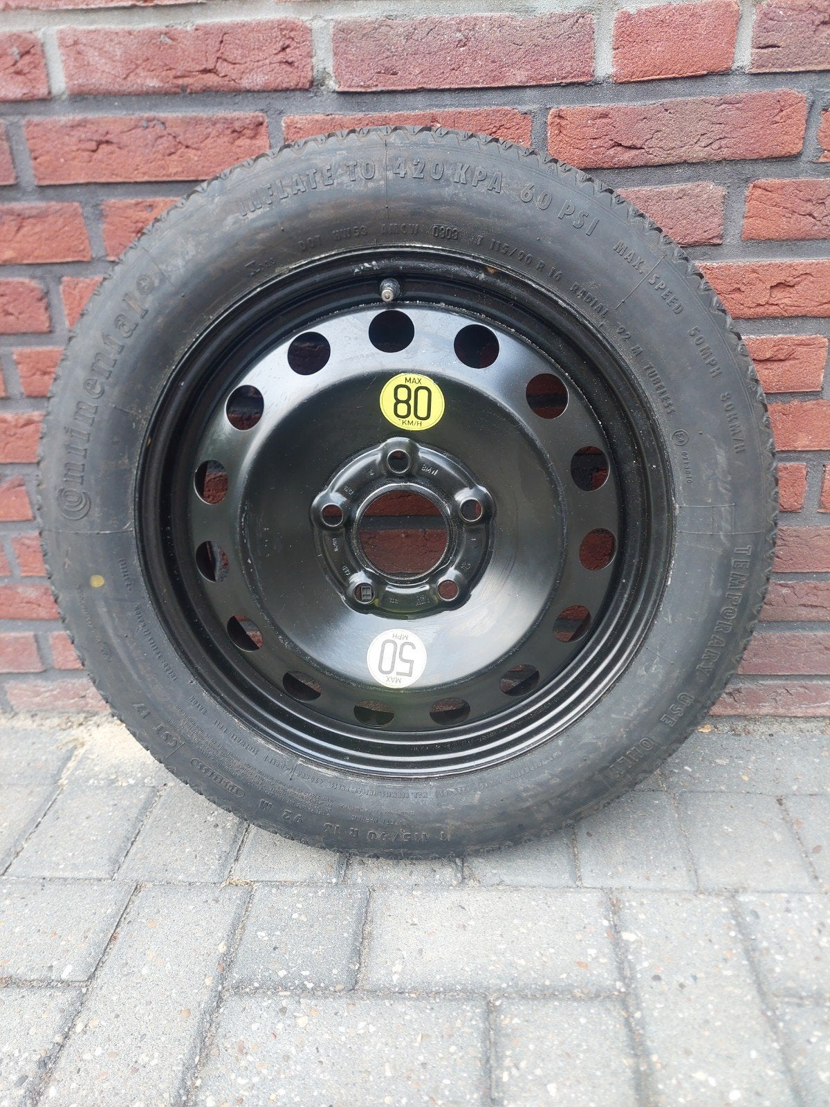 Thuiskomer, reservewiel, BMW 1 serie, E87, Ophalen