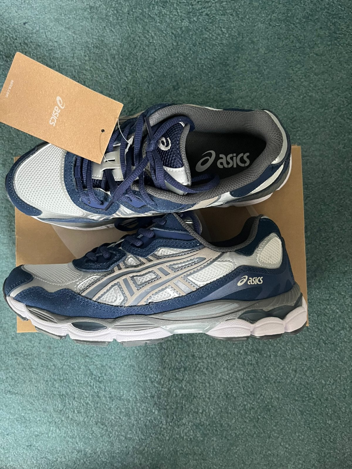 Asics Gel-Nyc maat 40.5, Kleding | Heren, Schoenen, Verzenden, Zo goed als nieuw, Blauw, Sportschoenen