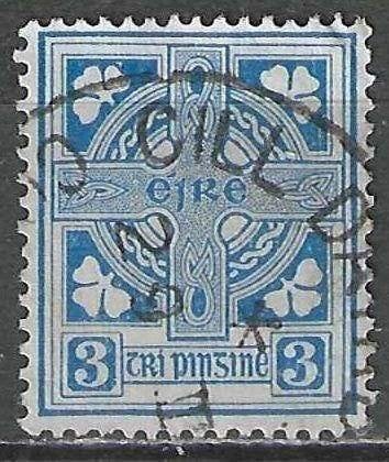 Ierland 1941/1924 - Yvert 83 - Keltisch kruis - 3 p. (ST), Verzenden, Gestempeld