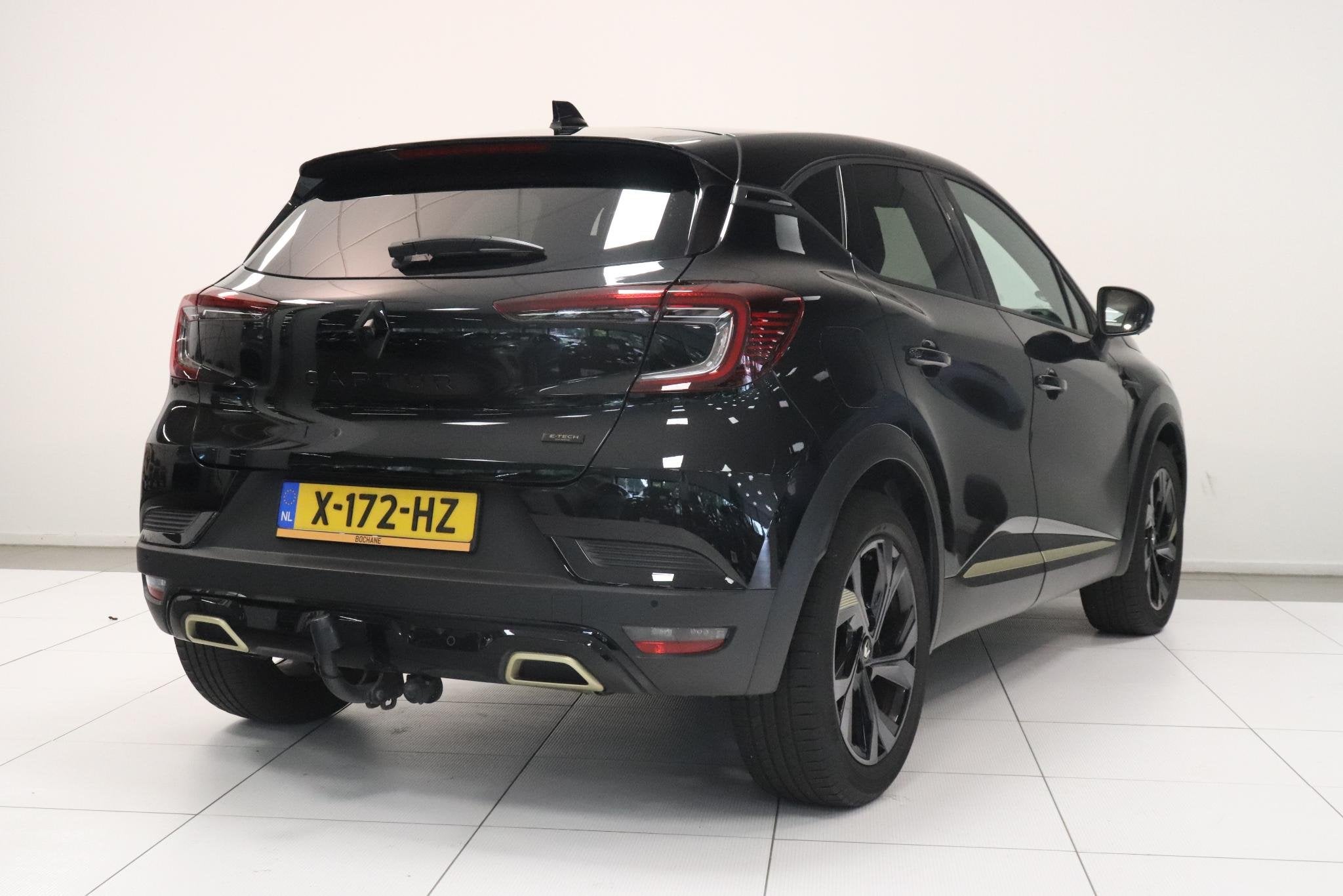 Renault Captur 1.6 E-Tech full hybrid 145 E-Tech engineered, Auto's, Gebruikt, Leder en Stof, Zwart, Origineel Nederlands