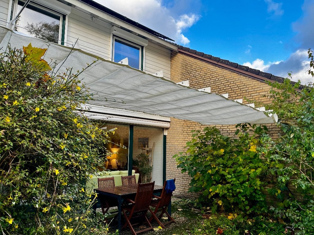 Uitvouwbaar harmonica schaduwdoek 6m x 2m (arctic white), Ophalen, Gebruikt