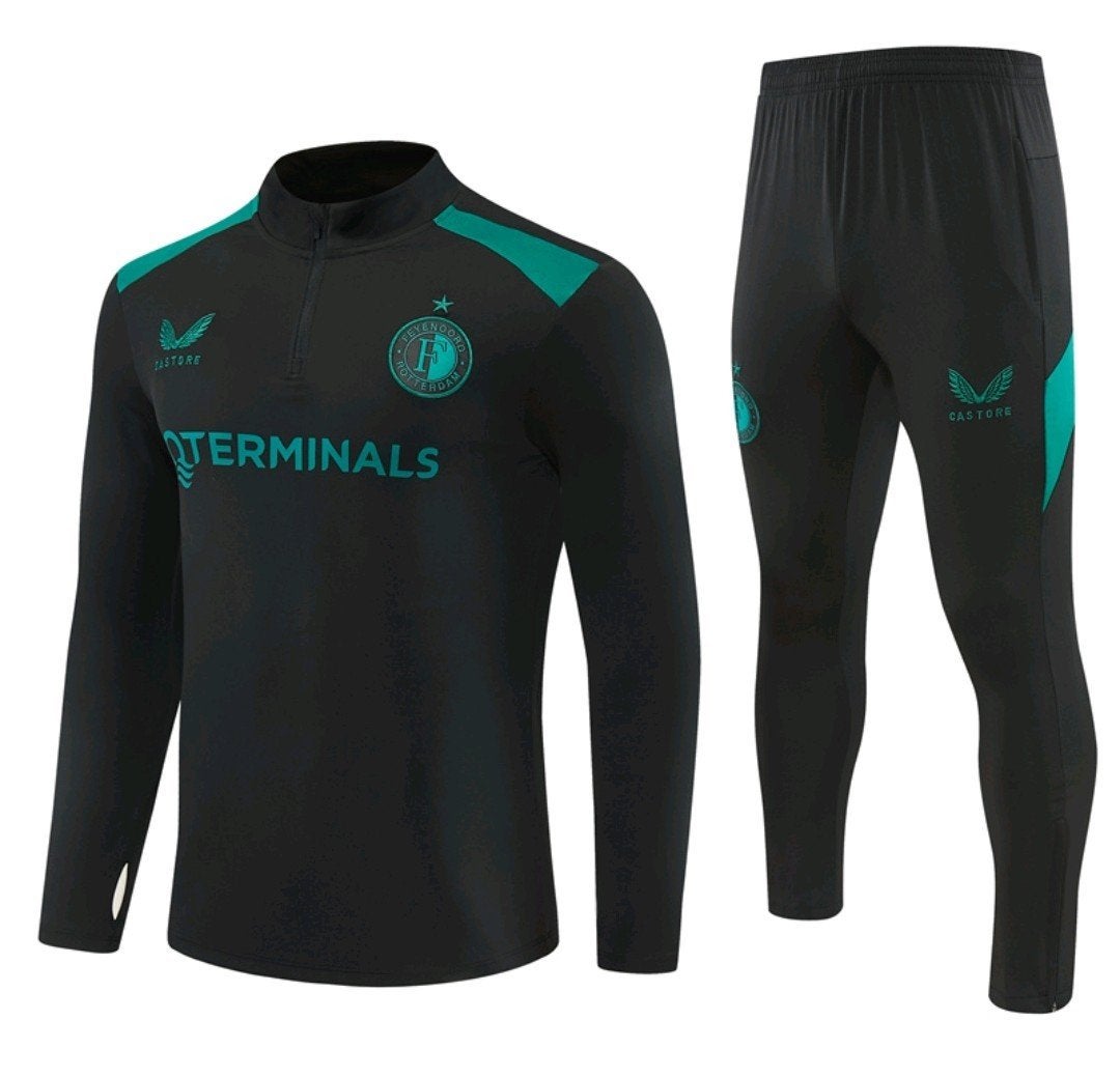 Feyenoord Trainingspak Zwart/Groen (26-27), Kleding | Dames, Zwart, Overige typen, Nieuw, Ophalen of Verzenden