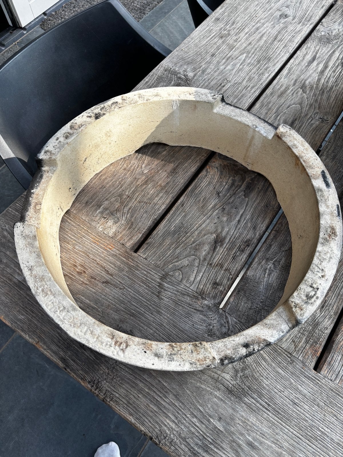 Vuurring BGE Large met scheur - functioneert perfect, Tuin en Terras, Vuurkorven, Gebruikt, Ophalen of Verzenden