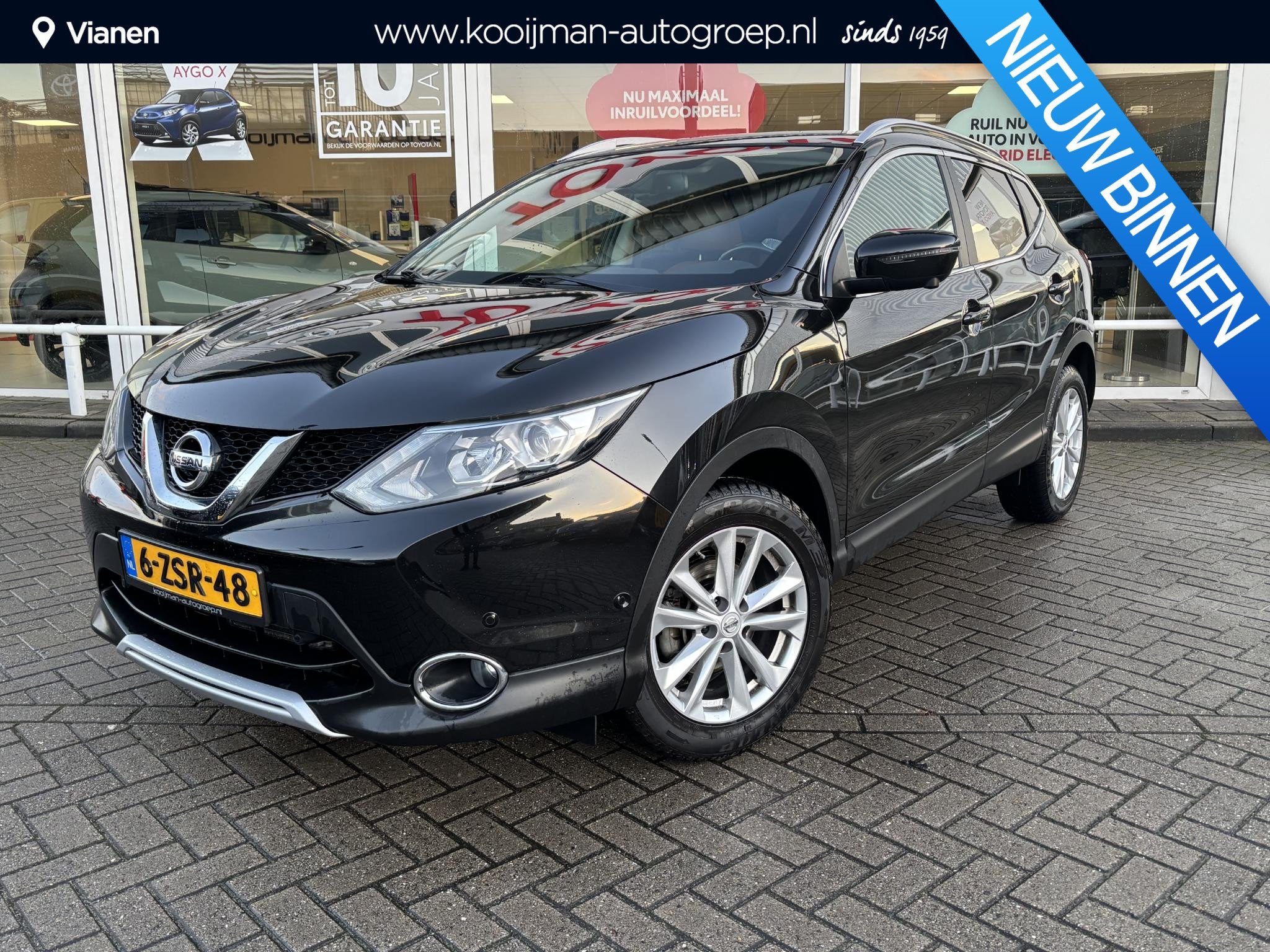 Nissan Qashqai 1.2 Tekna Automaat, 101906km NAP, Leder, stoe, Gebruikt, 4 cilinders, 116 pk, Zwart