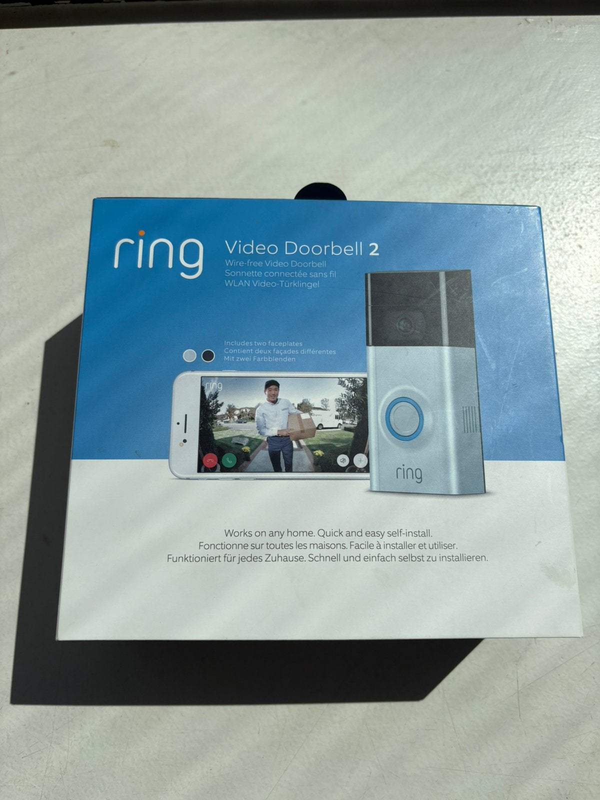 Ring Video Deurbel 2 met Chime, Ophalen of Verzenden, Bewegingsdetectiesensor, Zo goed als nieuw, Draadloos