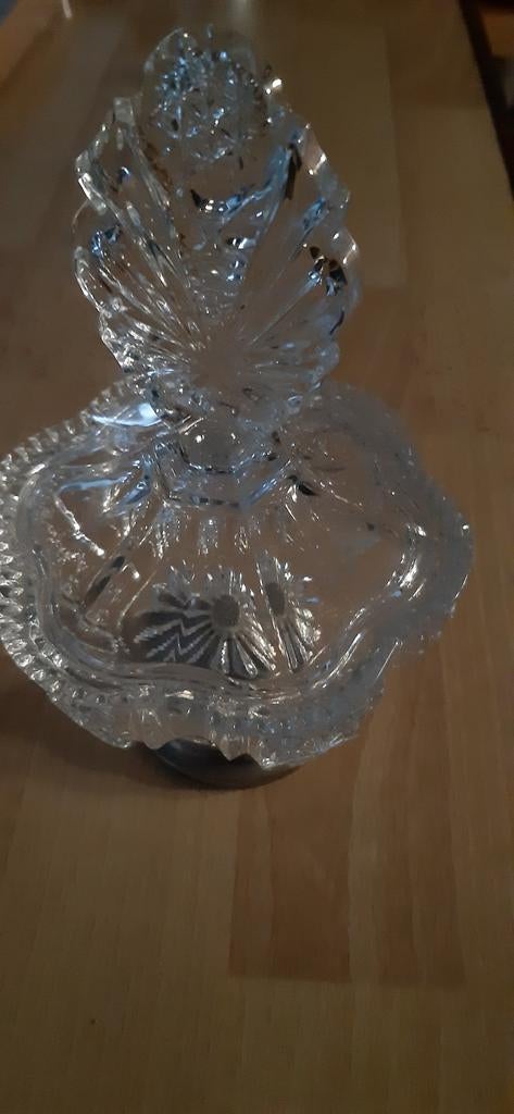 Bonbonniere op metalen voet H 22 cm, Ophalen of Verzenden, Gebruikt