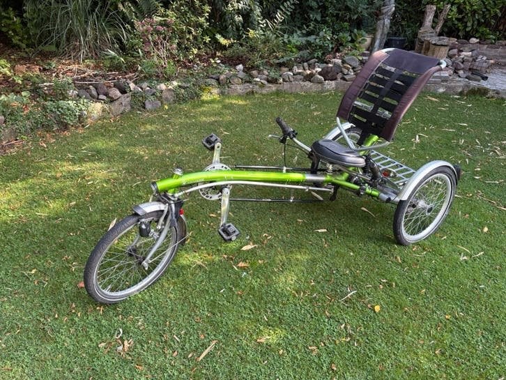 Driewiel ligfiets, Ophalen, Gebruikt, Staal, 20 tot 24 inch