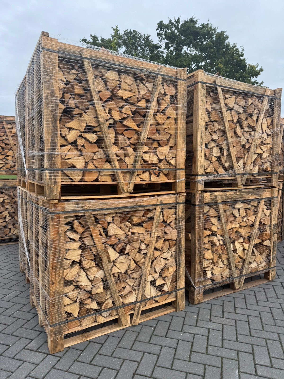 Haardhout gestapeld ovengedroogd | Droog haardhout, Minder dan 3 m³, Ophalen, Eikenhout, Blokken