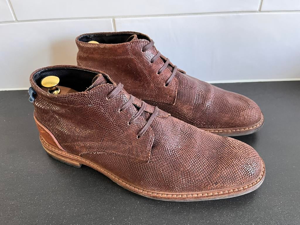 Floris van Bommel herenschoenen maat 8.5 / 42.5, Floris van Bommel, Bruin, Ophalen of Verzenden, Zo goed als nieuw