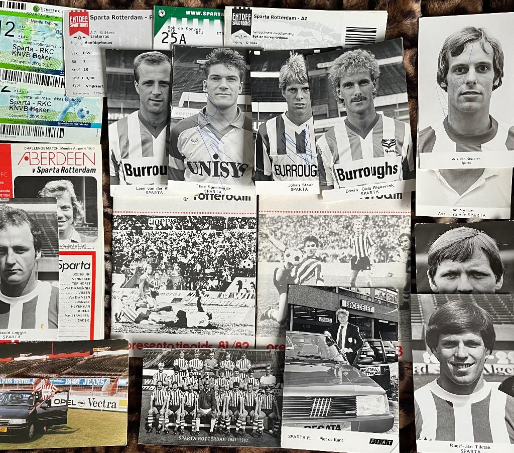Sparta Rotterdam fotokaarten, programma's etc, Verzamelen, Ophalen of Verzenden, Gebruikt, Sparta, Spelerskaart