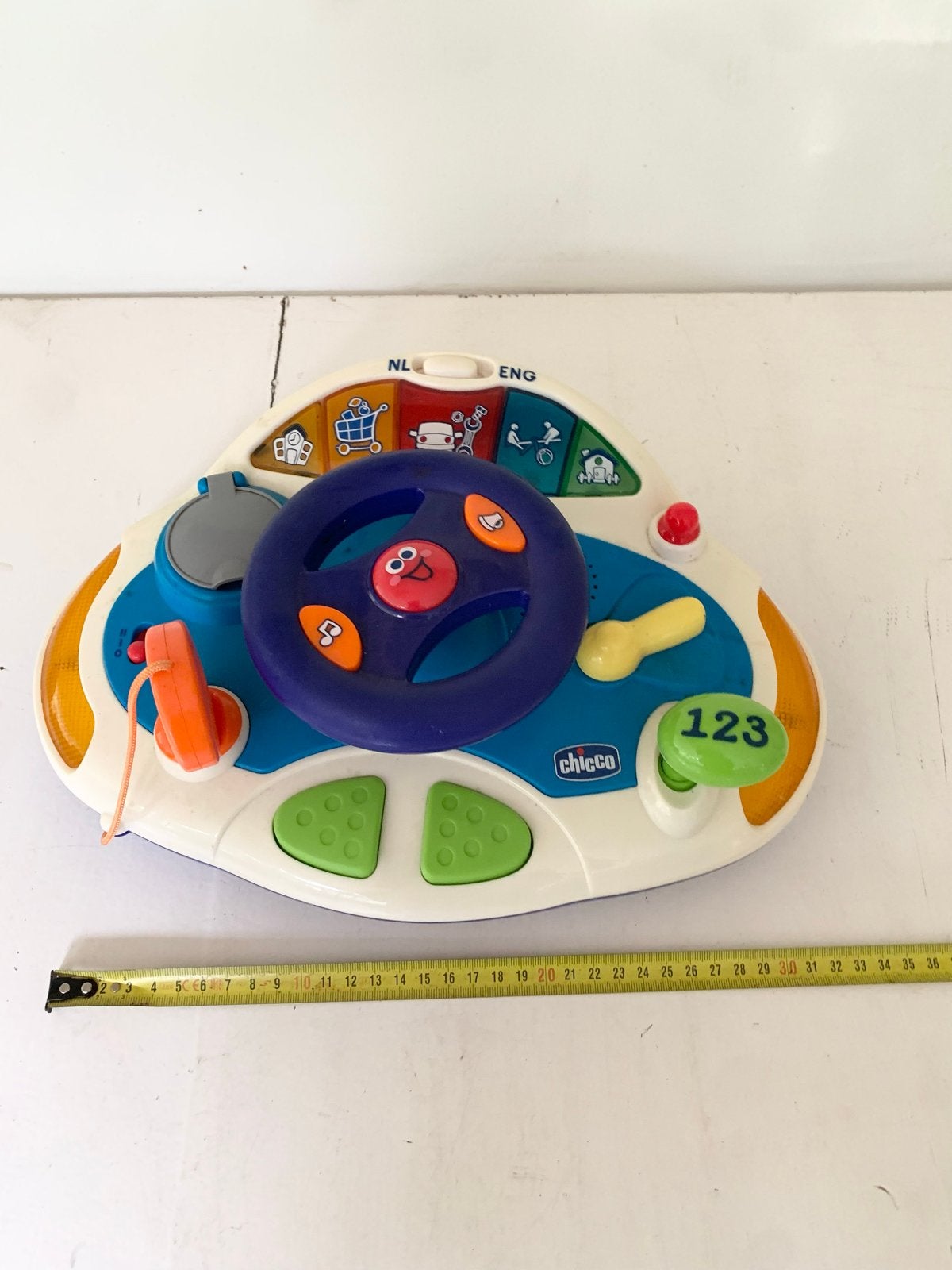 Chicco Speelstuur met Geluid en Licht, Ophalen of Verzenden, Gebruikt, Overige typen, Met licht