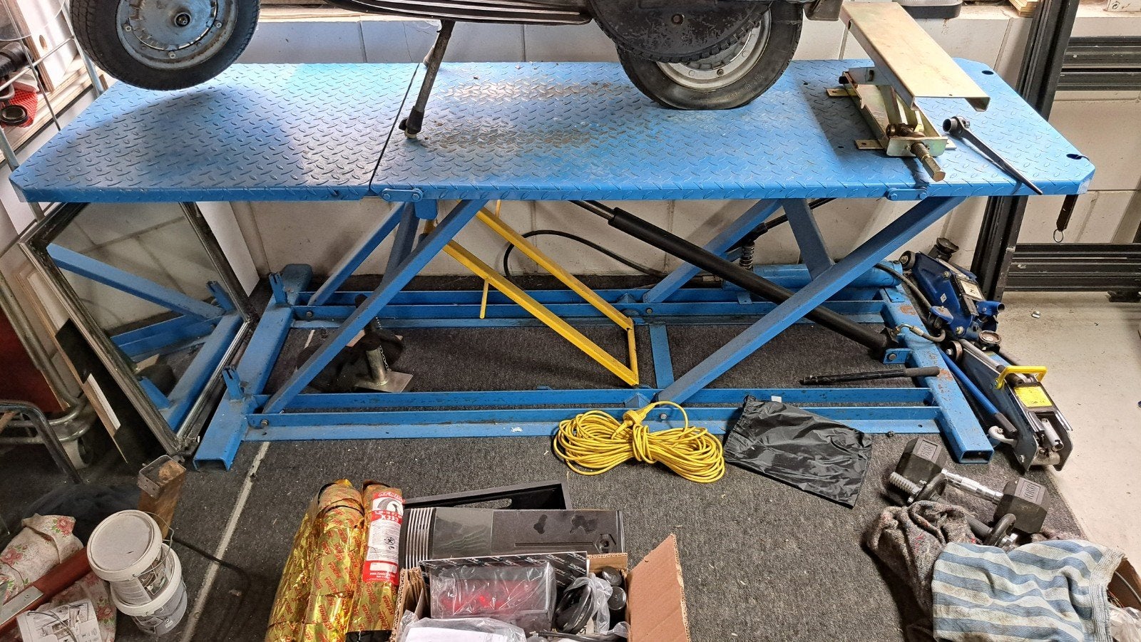 AUtec professionele motorheftafel, Ophalen, Gebruikt