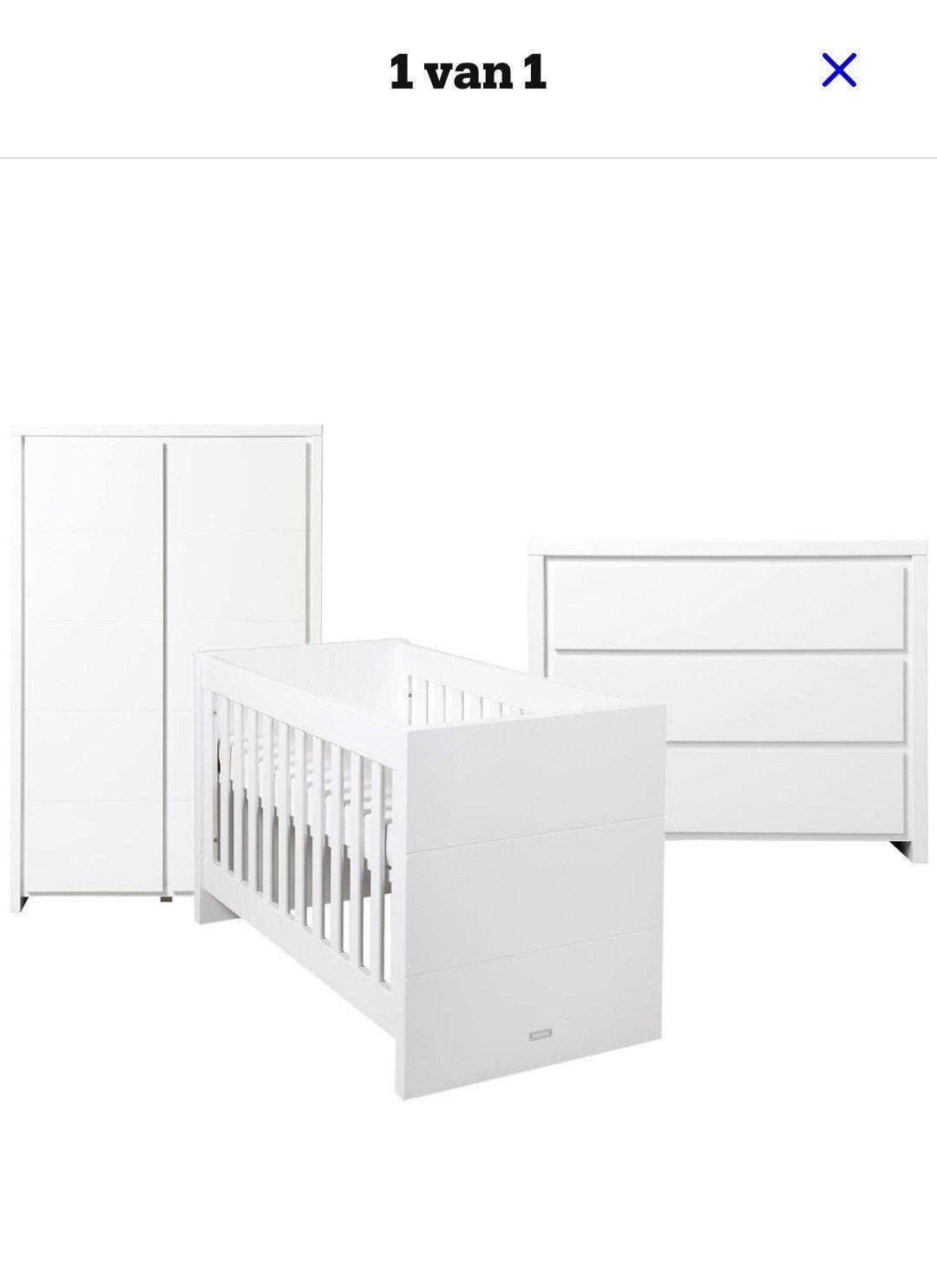 Complete babykamer/kinderkamer set van Bopita, wit, Kinderen en Baby's, Kinderkamer | Complete kinderkamers, Ophalen, Zo goed als nieuw