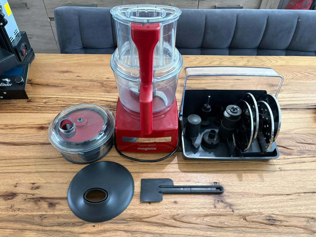 Magimix Compact 3200 XL + Juice extractor uitbreiding, Ophalen, Zo goed als nieuw, 2 tot 3 liter, Vaatwasserbestendig